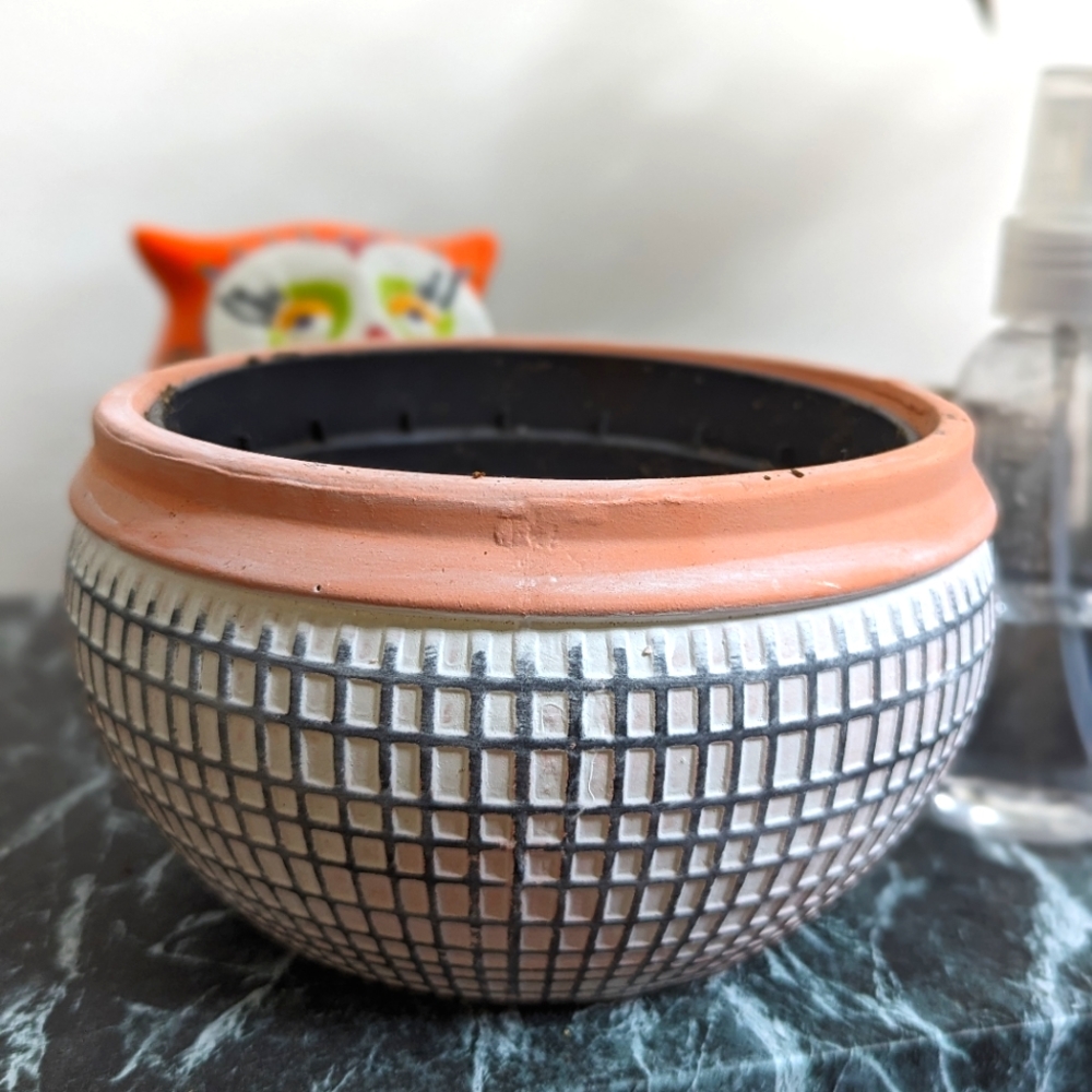 🌿 Clay pot with planter pot with holes